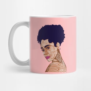 Black Woman with Painted Face Mug